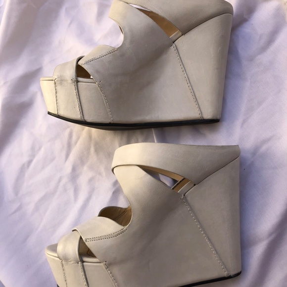 Stella Luna White Platform Wedge Sandal - Picture 9 of 13